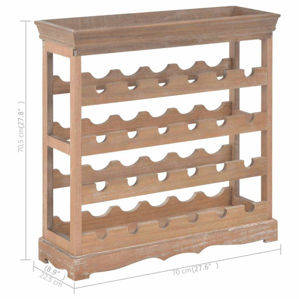 vidaXL Wine Cabinet Brown 70 x 22.5 x 70.5 cm MDF