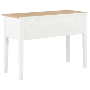 vidaXL Desk White 109.5 x 45 x 77.5 cm Wood