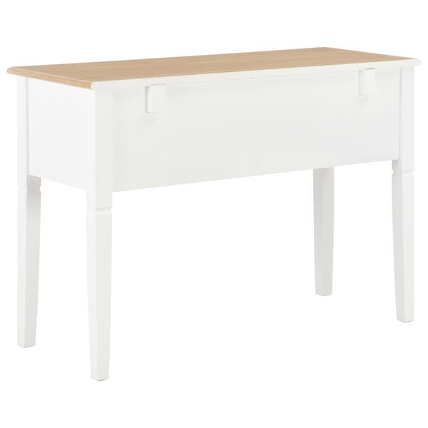 vidaXL Desk White 109.5 x 45 x 77.5 cm Wood