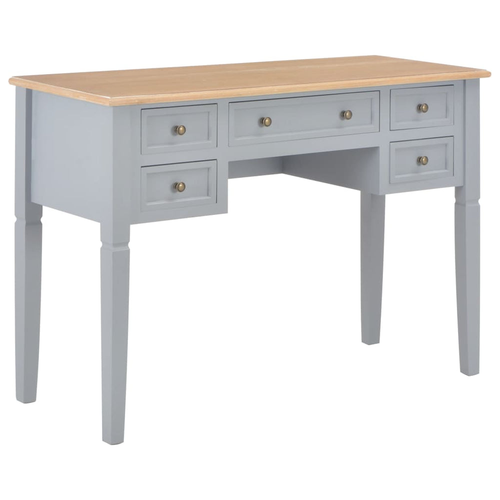 vidaXL Desk Grey 109.5 x 45 x 77.5 cm Wood