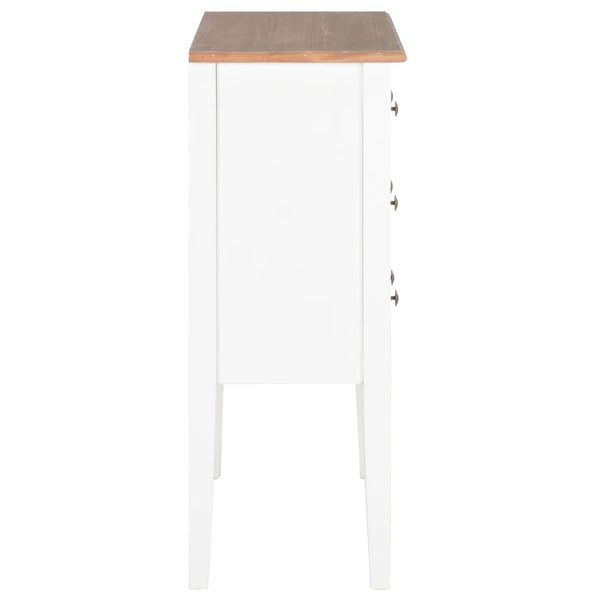 vidaXL Sideboard White 54x30x80 cm Solid Wood