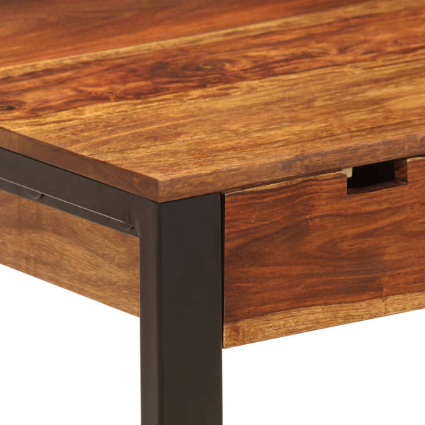 vidaXL Desk 110 x 55 x 78 cm Solid Acacia Wood and Steel