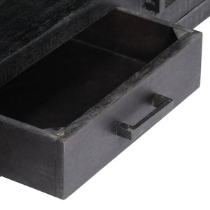 vidaXL TV Cabinet Black 118x30x40 cm Solid Mango Wood