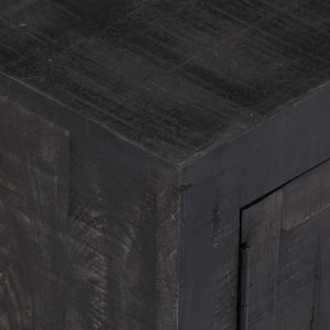 vidaXL TV Cabinet Black 118x30x40 cm Solid Mango Wood