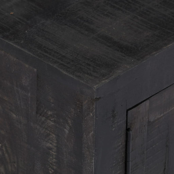 vidaXL TV Cabinet Black 118x30x40 cm Solid Mango Wood