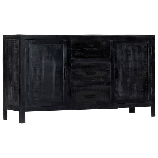 vidaXL Sideboard Black 147x40x80 cm Solid Mango Wood