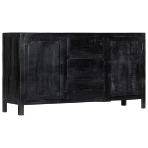 vidaXL Sideboard Black 147x40x80 cm Solid Mango Wood