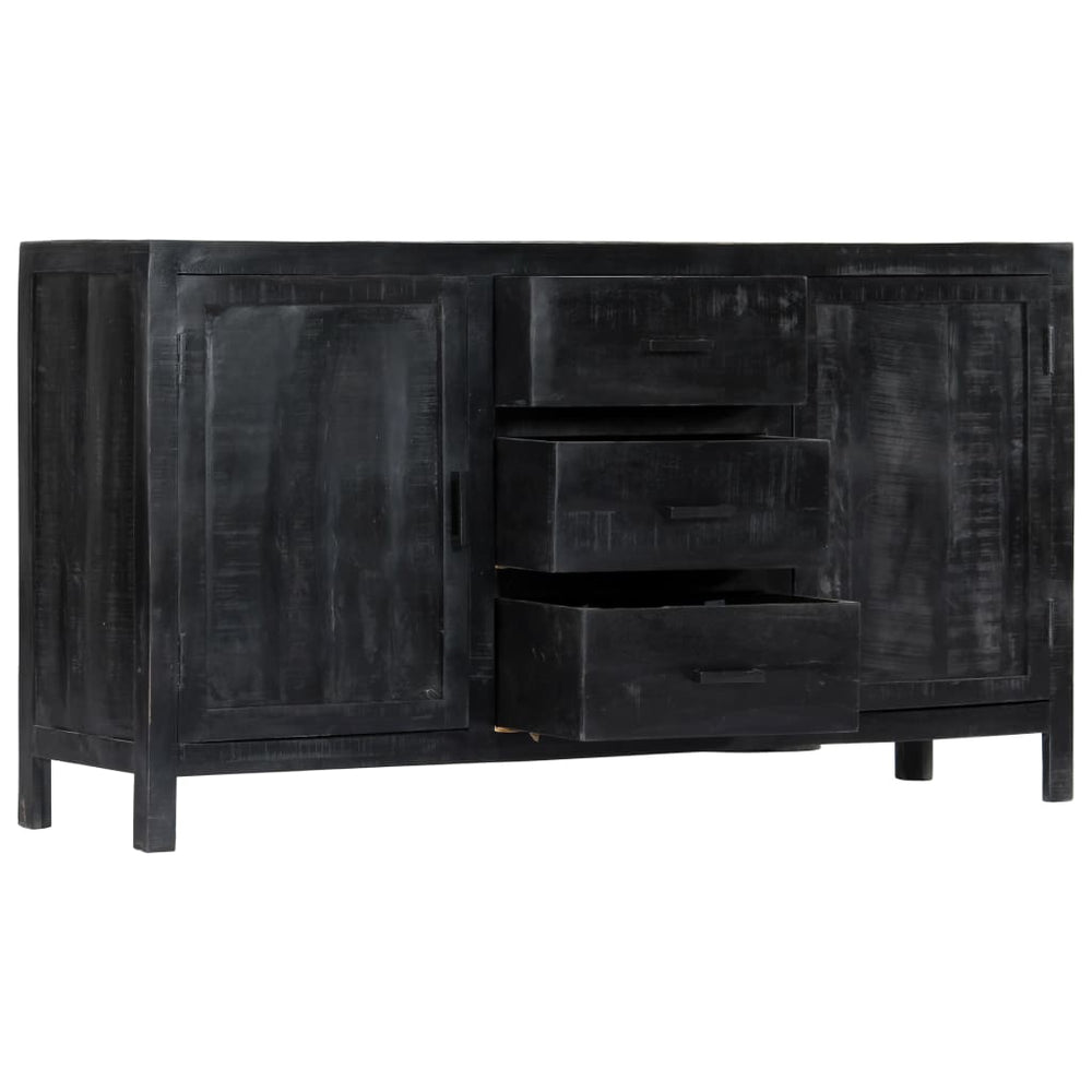 vidaXL Sideboard Black 147x40x80 cm Solid Mango Wood