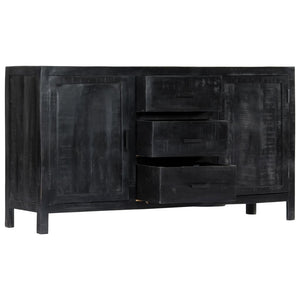 vidaXL Sideboard Black 147x40x80 cm Solid Mango Wood