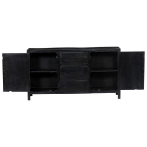 vidaXL Sideboard Black 147x40x80 cm Solid Mango Wood