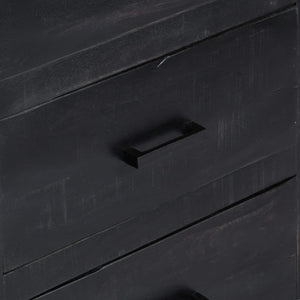 vidaXL Sideboard Black 147x40x80 cm Solid Mango Wood