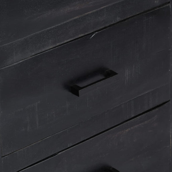 vidaXL Sideboard Black 147x40x80 cm Solid Mango Wood