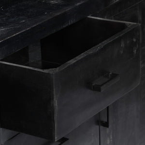 vidaXL Sideboard Black 147x40x80 cm Solid Mango Wood