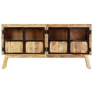 vidaXL Sideboard Brown and Black 160x30x80 cm Rough Mango Wood