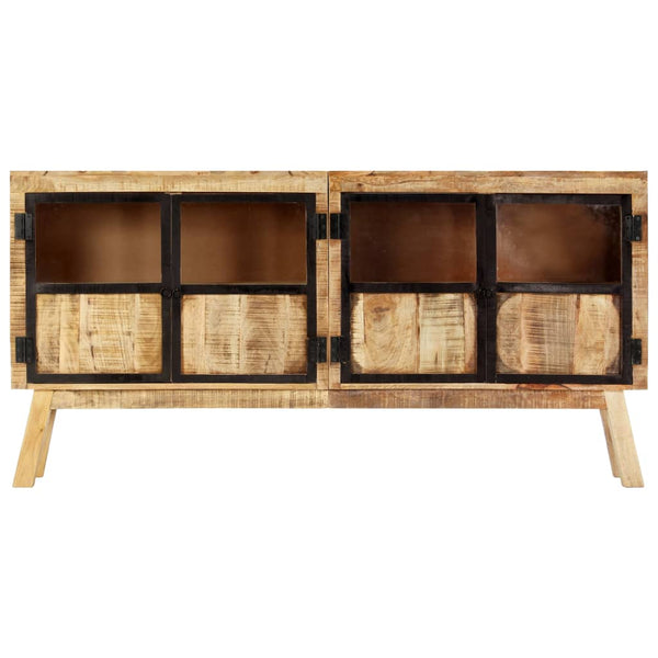 vidaXL Sideboard Brown and Black 160x30x80 cm Rough Mango Wood