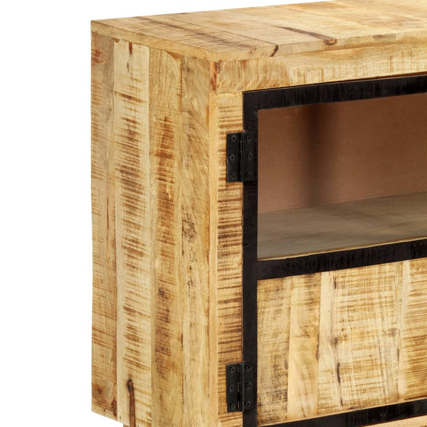 vidaXL Sideboard Brown and Black 160x30x80 cm Rough Mango Wood