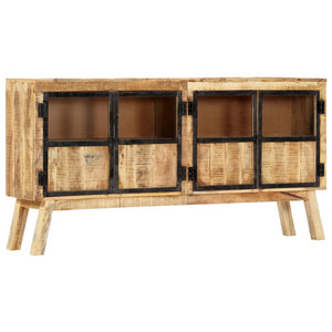 vidaXL Sideboard Brown and Black 160x30x80 cm Rough Mango Wood