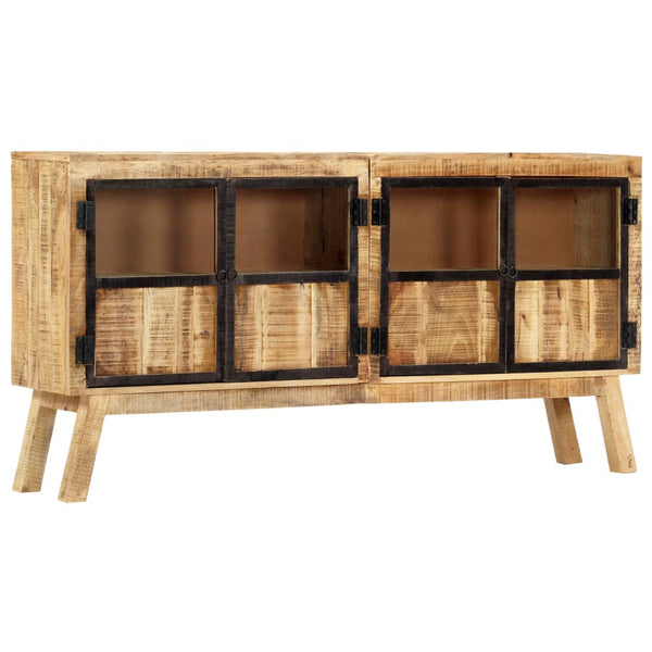 vidaXL Sideboard Brown and Black 160x30x80 cm Rough Mango Wood