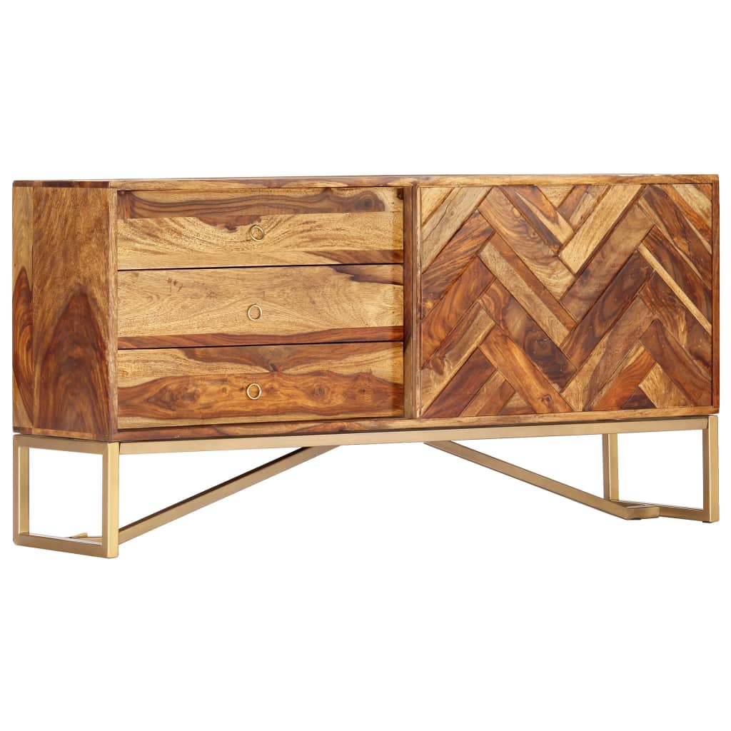 vidaXL Sideboard 118x30x60 cm Solid Acacia Wood