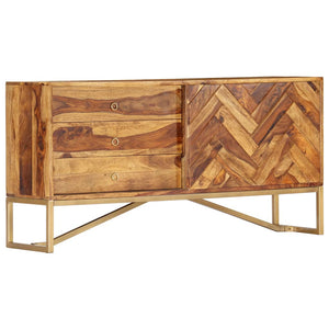 vidaXL Sideboard 118x30x60 cm Solid Acacia Wood