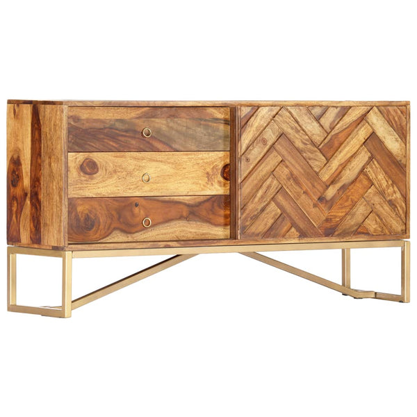 vidaXL Sideboard 118x30x60 cm Solid Acacia Wood