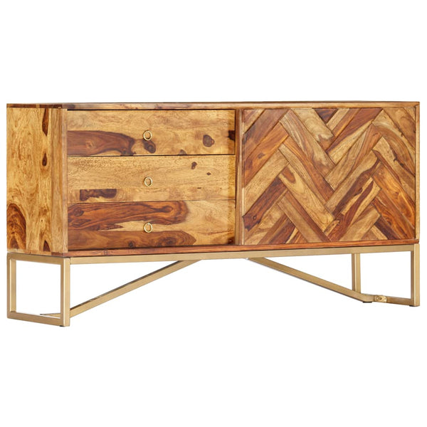 vidaXL Sideboard 118x30x60 cm Solid Acacia Wood