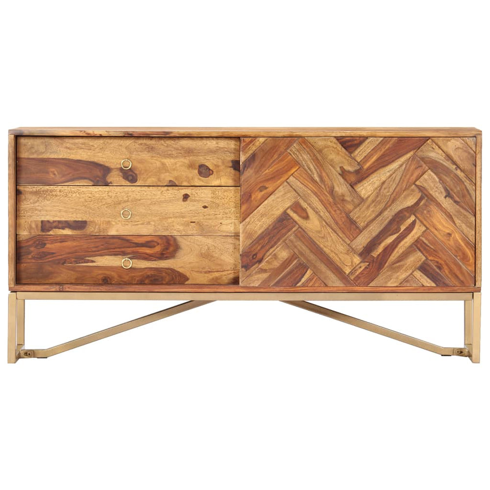 vidaXL Sideboard 118x30x60 cm Solid Acacia Wood