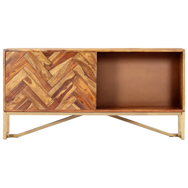 vidaXL Sideboard 118x30x60 cm Solid Acacia Wood