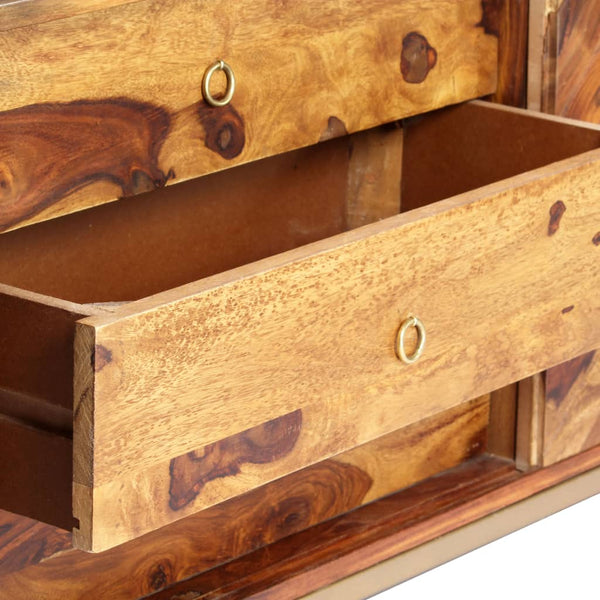 vidaXL Sideboard 118x30x60 cm Solid Acacia Wood