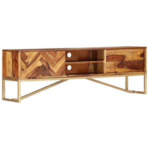 vidaXL TV Cabinet 140x30x45 cm Solid Acacia Wood
