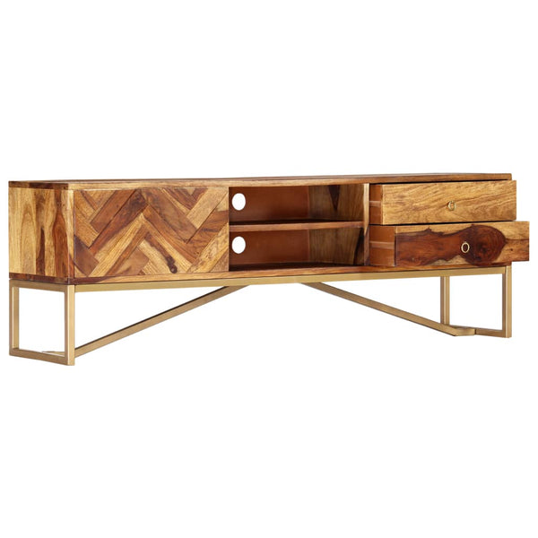 vidaXL TV Cabinet 140x30x45 cm Solid Acacia Wood