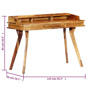 vidaXL Desk 115 x 50 x 85 cm Solid Acacia Wood