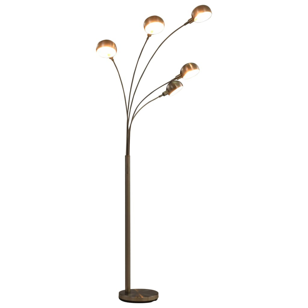 vidaXL Floor Lamp 200 cm 5 x E14 Silver