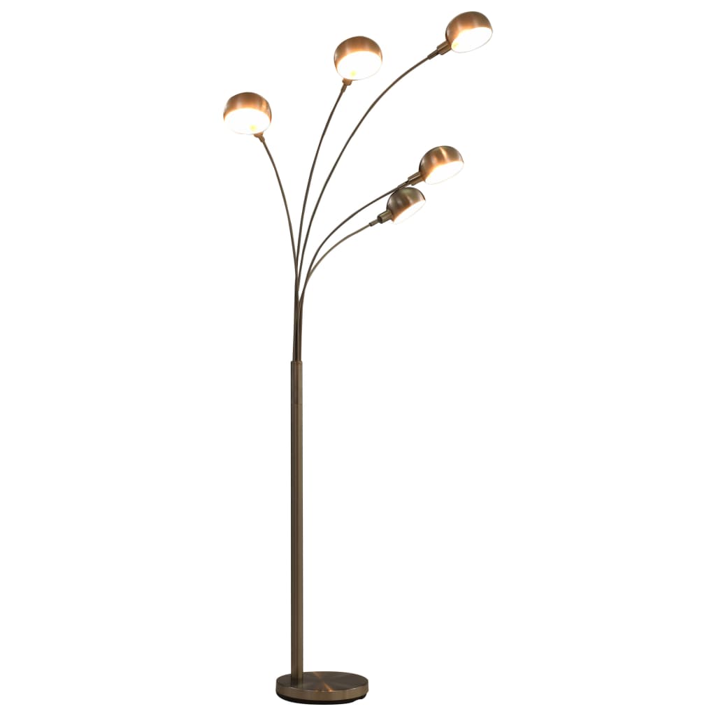 vidaXL Floor Lamp 200 cm 5 x E14 Silver