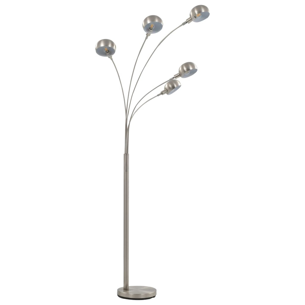 vidaXL Floor Lamp 200 cm 5 x E14 Silver