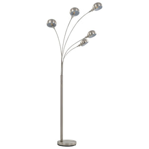 vidaXL Floor Lamp 200 cm 5 x E14 Silver