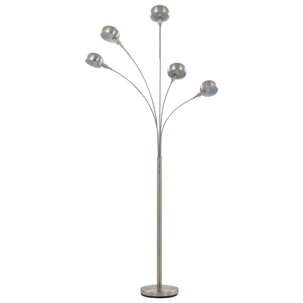 vidaXL Floor Lamp 200 cm 5 x E14 Silver
