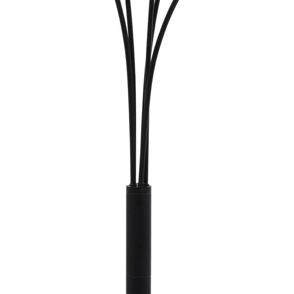 vidaXL Floor Lamp 200 cm 5 x E14 Black and Gold