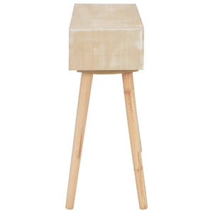 vidaXL Console Table with 3 Drawers 100x30x73 cm Solid Pine Wood