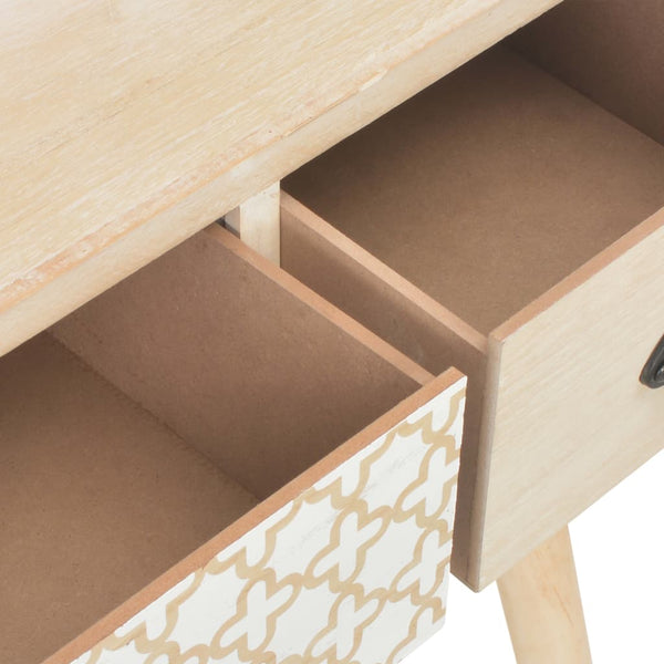 vidaXL Console Table with 3 Drawers 100x30x73 cm Solid Pine Wood