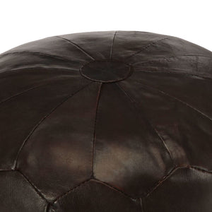 vidaXL Pouf Dark Brown 40 x 35 cm Genuine Goat Leather