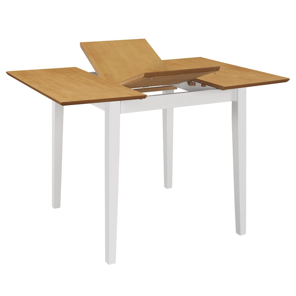 vidaXL Extendable Dining Table White (80-120)x80x74 cm MDF
