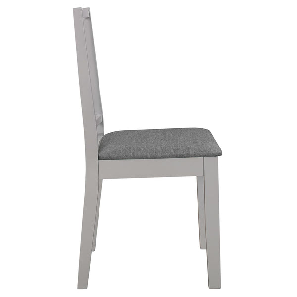 vidaXL Dining Chairs with Cushions 4 pcs Grey Solid Wood