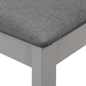 vidaXL Dining Chairs with Cushions 4 pcs Grey Solid Wood