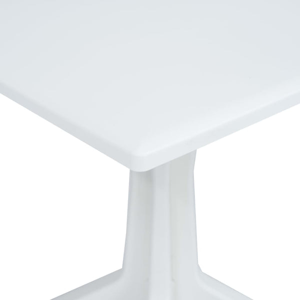 vidaXL 3-Piece Bistro Set Plastic Rattan White