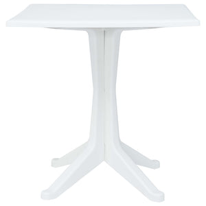 vidaXL 5-piece Garden Dining Set Plastic Rattan White