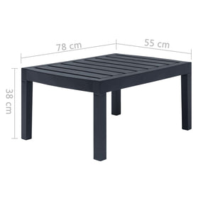 vidaXL 4-Piece Garden Lounge Set Anthracite Plastic