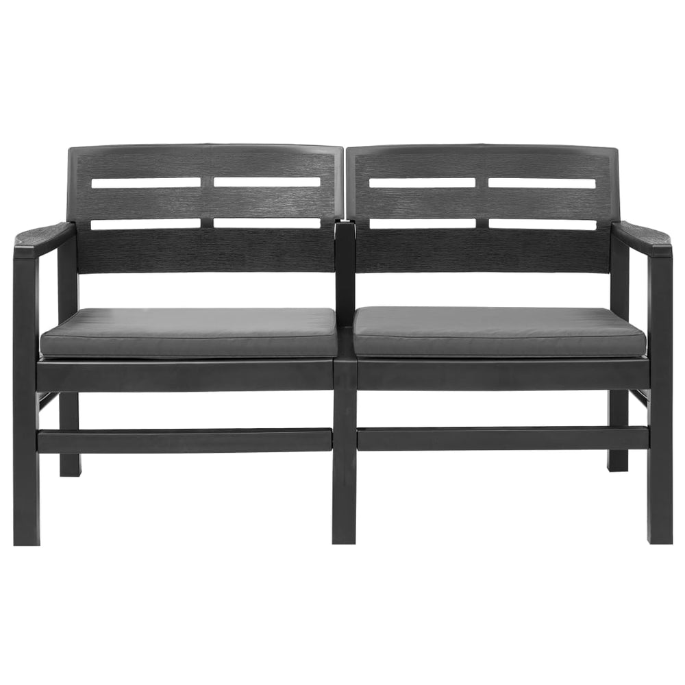 vidaXL 4-Piece Garden Lounge Set Anthracite Plastic