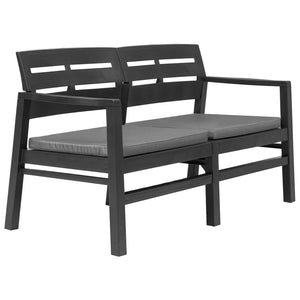 vidaXL 4-Piece Garden Lounge Set Anthracite Plastic