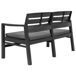 vidaXL 4-Piece Garden Lounge Set Anthracite Plastic